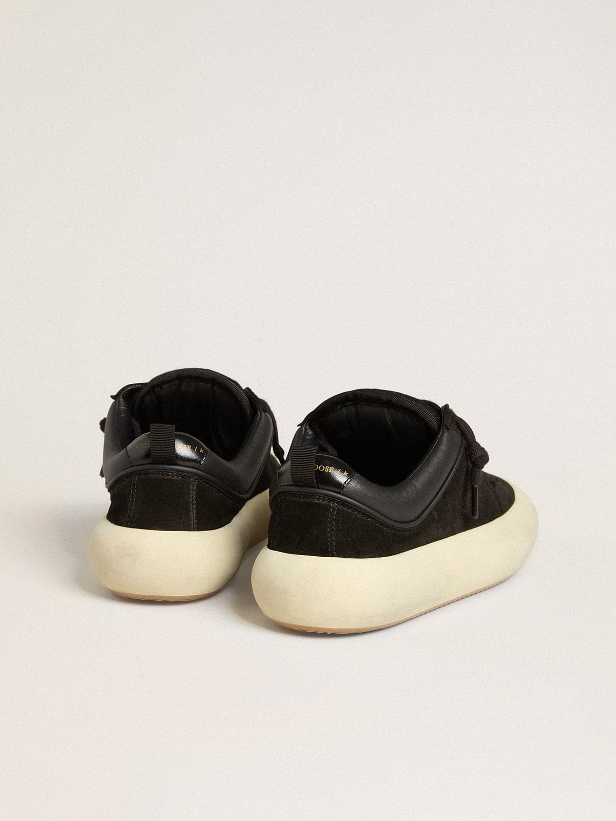 Golden Goose Women's Space-Star Cube in black suede with perforated star
