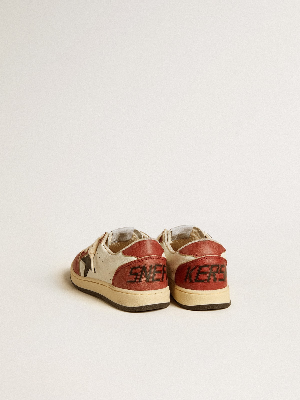 Golden Goose Ball Star Young in nappa with black star and red leather inserts
