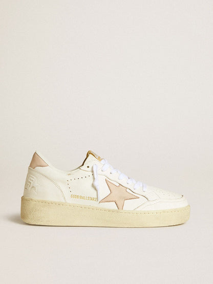 Golden Goose Women's Ball Star with pink nubuck star and heel tab