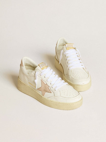 Golden Goose Women's Ball Star with pink nubuck star and heel tab