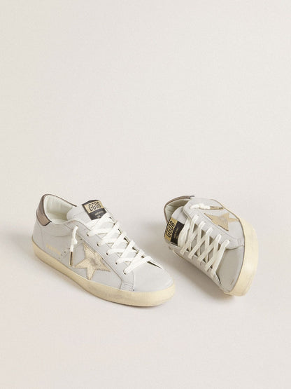 Golden Goose Super-Star with crackle leather star and metallic foiled leather heel tab