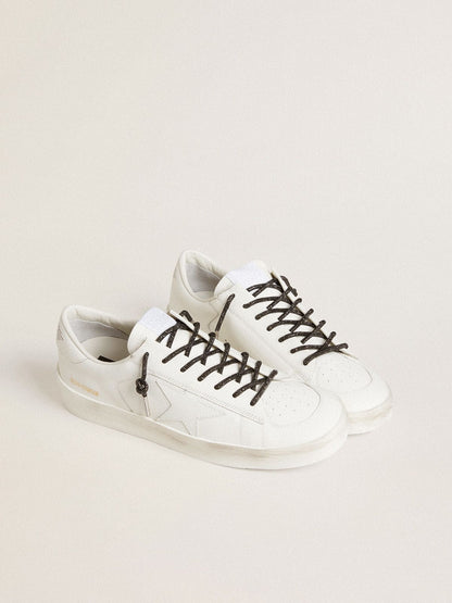 Golden Goose Black laces with silver-colored Swarovski rhinestones