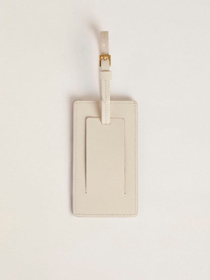 Golden Goose Worn white luggage tag
