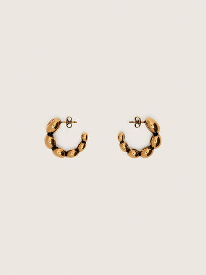 Golden Goose Hoop earrings with antique gold-colored studs