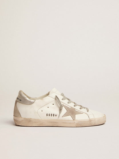 Golden Goose Women's Super-Star with silver heel tab and metal stud lettering