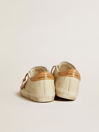 Golden Goose Women’s Super-Star with leather star and crocodile-print leather heel tab