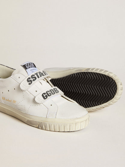 Golden Goose Bio-based Old School with perforated star and glitter heel tab