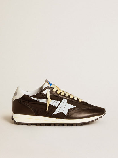 Golden Goose Women’s Marathon with black nylon upper and white star