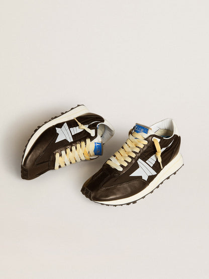 Golden Goose Women’s Marathon with black nylon upper and white star