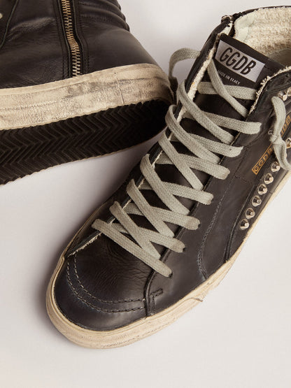Golden Goose Women’s Slide high-top sneakers with studs | Golden Goose