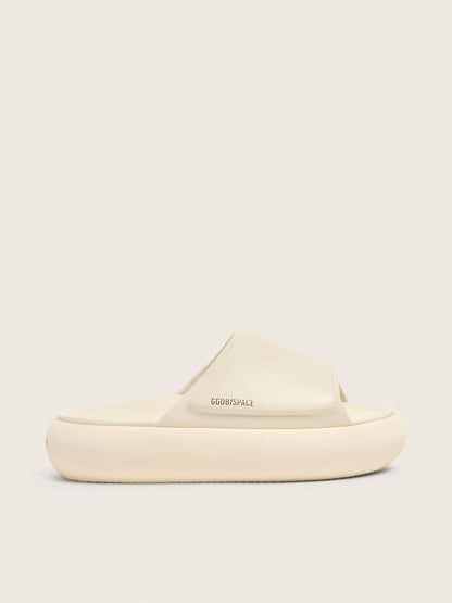 Golden Goose Women's Space-Star slip-ons in white leather