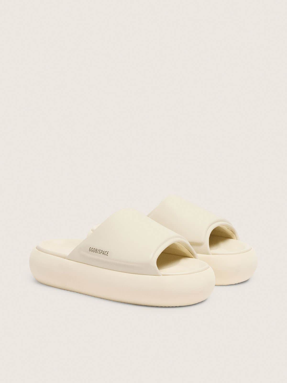 Golden Goose Women's Space-Star slip-ons in white leather