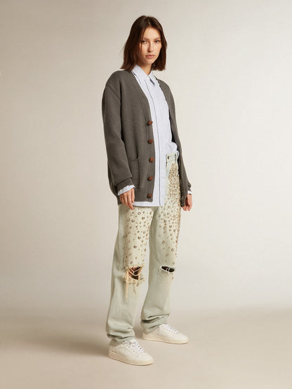 Golden Goose Women’s bio-based Stardan with white star and heel tab