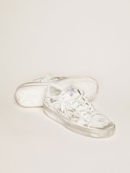 Golden Goose Stardan sneakers in white leather with lived-in treatment