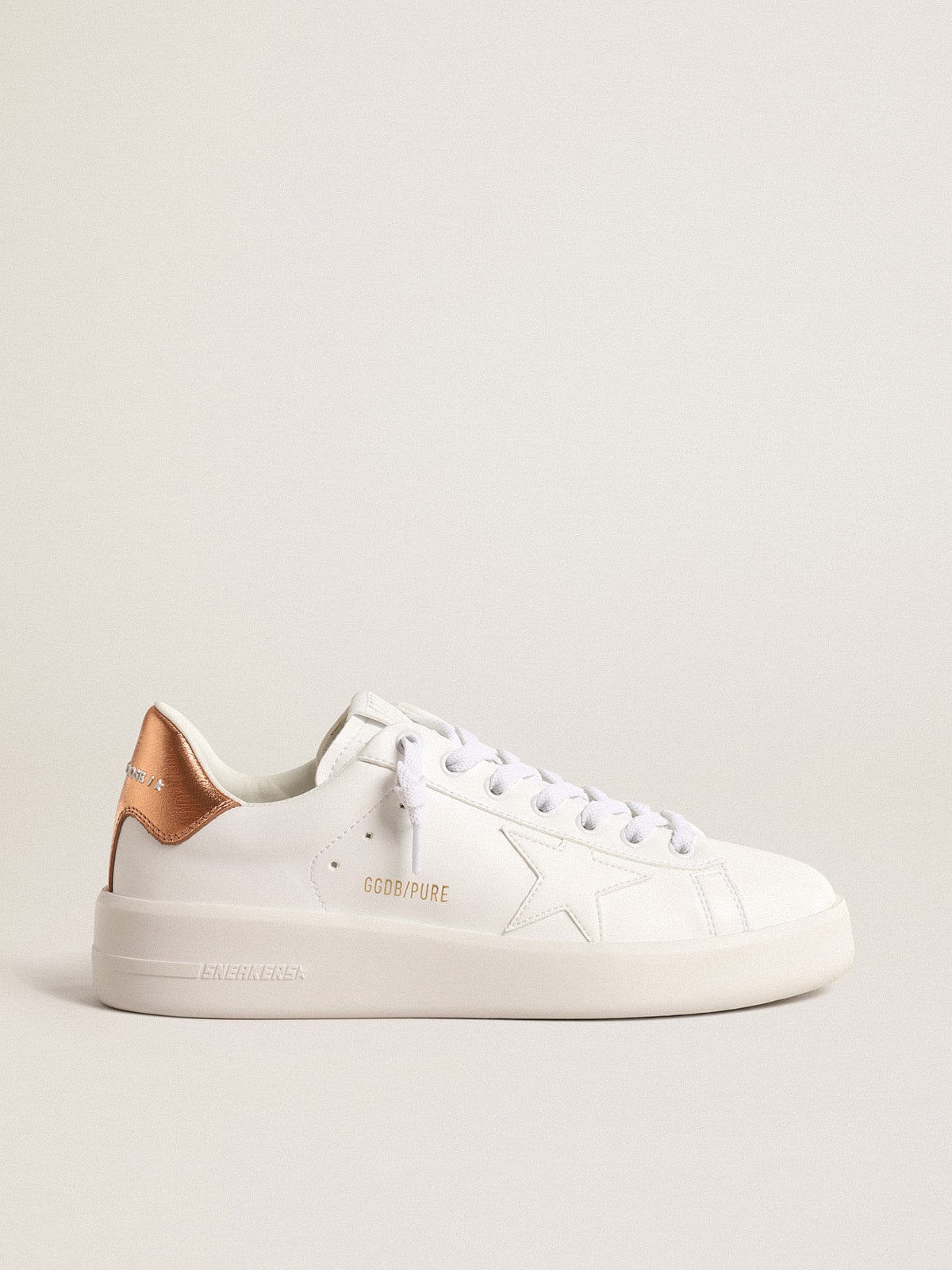 Golden Goose Women's bio-based Purestar with bronze metallic leather heel tab