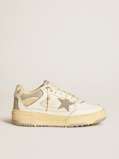Golden Goose Women’s Forty2 with grey star and white leather heel tab