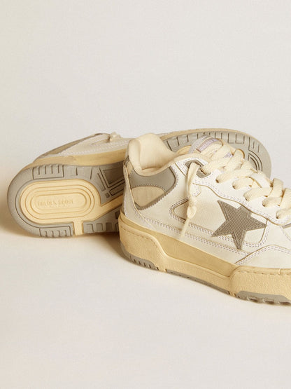 Golden Goose Women’s Forty2 with grey star and white leather heel tab