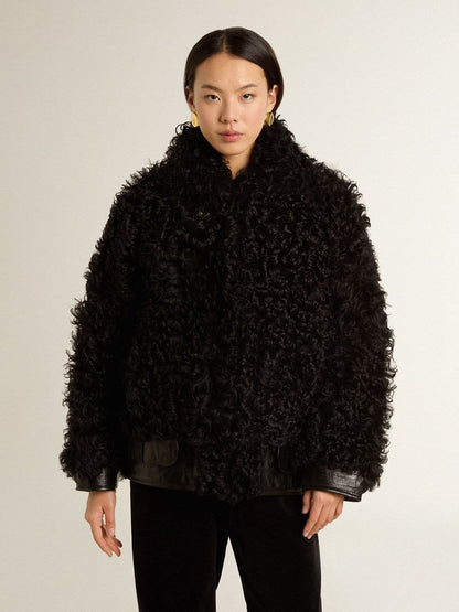 Golden Goose Women's black shearling jacket
