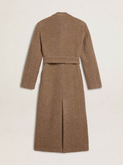 Golden Goose Women's double-breasted coat in a beige wool blend