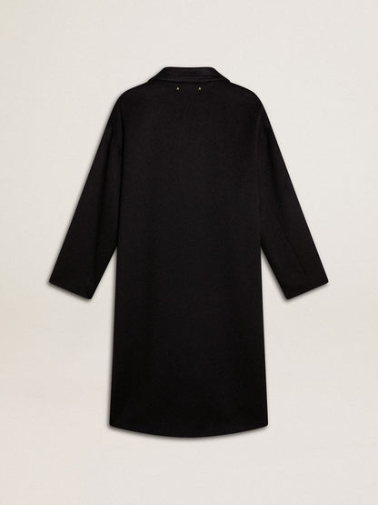 Golden Goose Women's single-breasted black cocoon coat