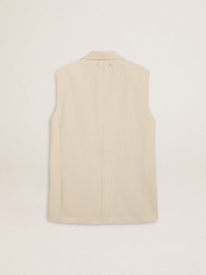Golden Goose Women's khaki wool blend vest jacket