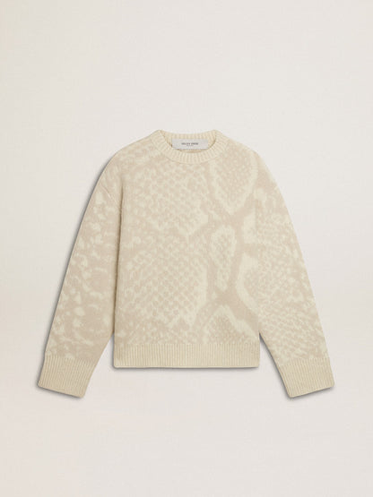 Golden Goose Women’s beige CNY sweater with patterns