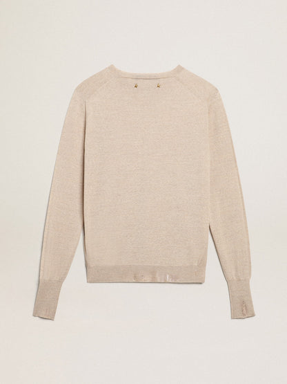 Golden Goose Women's sweater in light brown merino wool