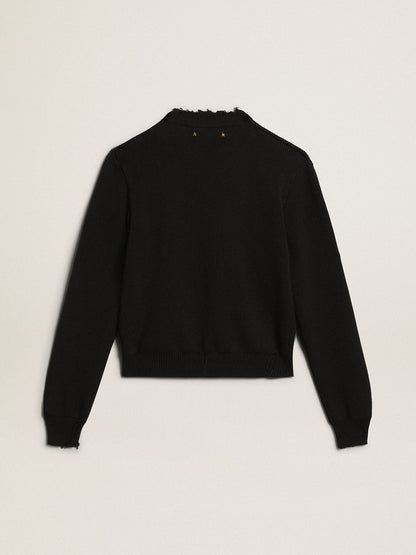 Golden Goose Women’s round-neck sweater in dark blue cotton