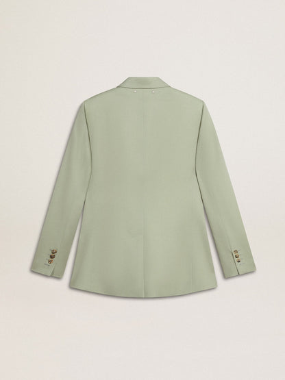 Golden Goose Women's blazer jacket in sage-green wool