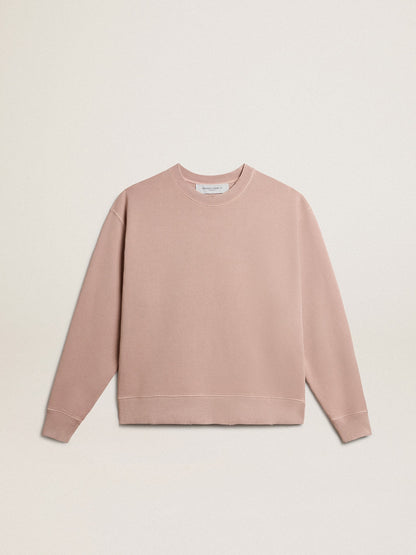 Golden Goose Powder-pink sweatshirt with reverse logo on the back - Jersey Capsule