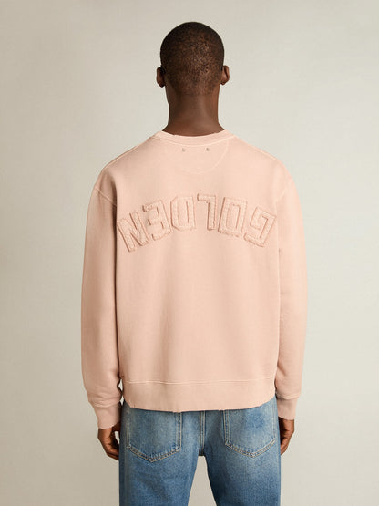Golden Goose Powder-pink sweatshirt with reverse logo on the back - Jersey Capsule