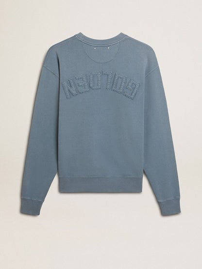 Golden Goose Baby blue sweatshirt with reverse logo on the back - Jersey Capsule