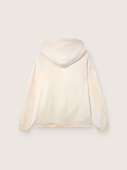 Golden Goose Star unisex hooded sweatshirt in white cotton with logo print