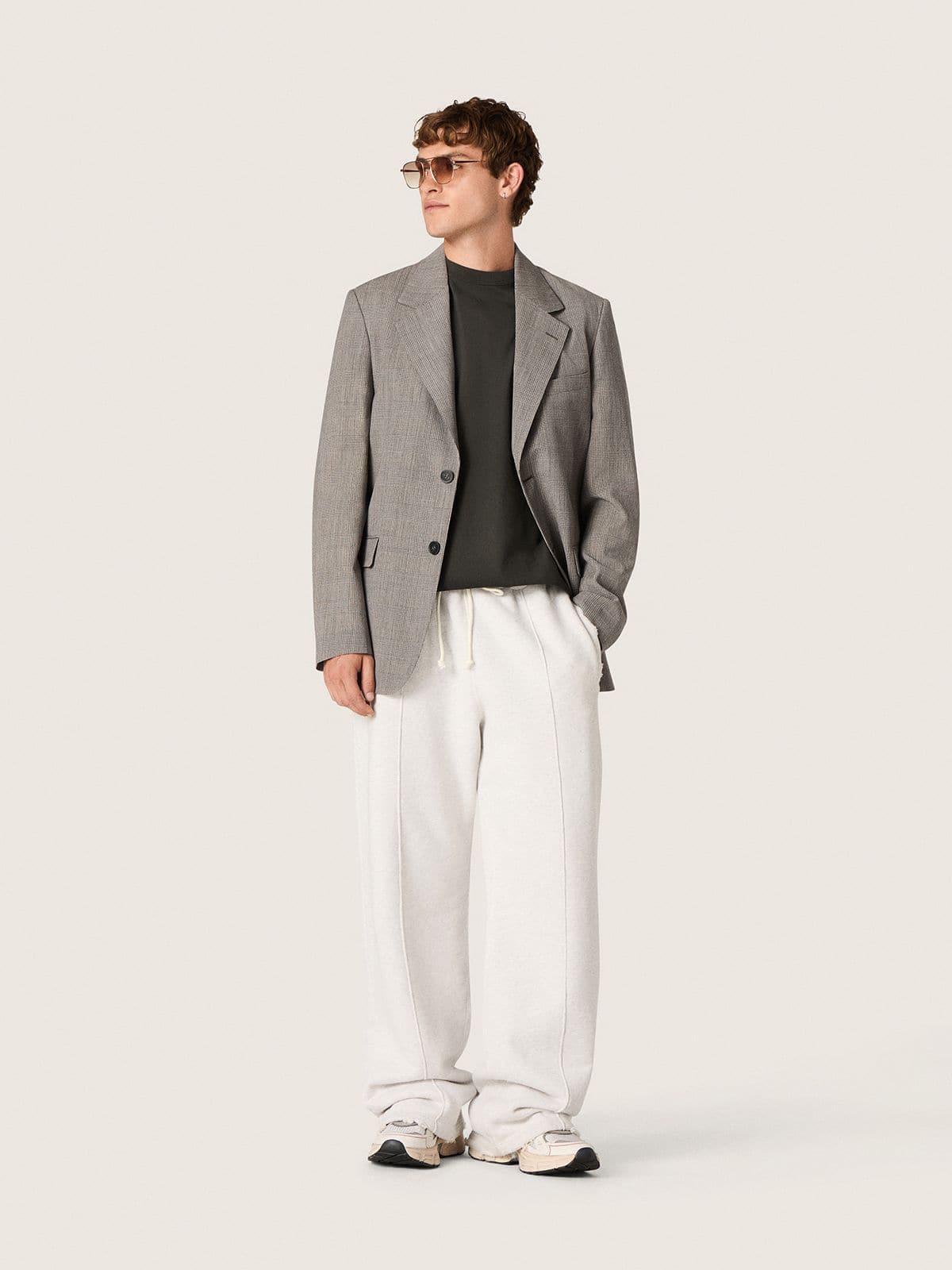 Golden Goose Star unisex sweatpants in gray melange fleece