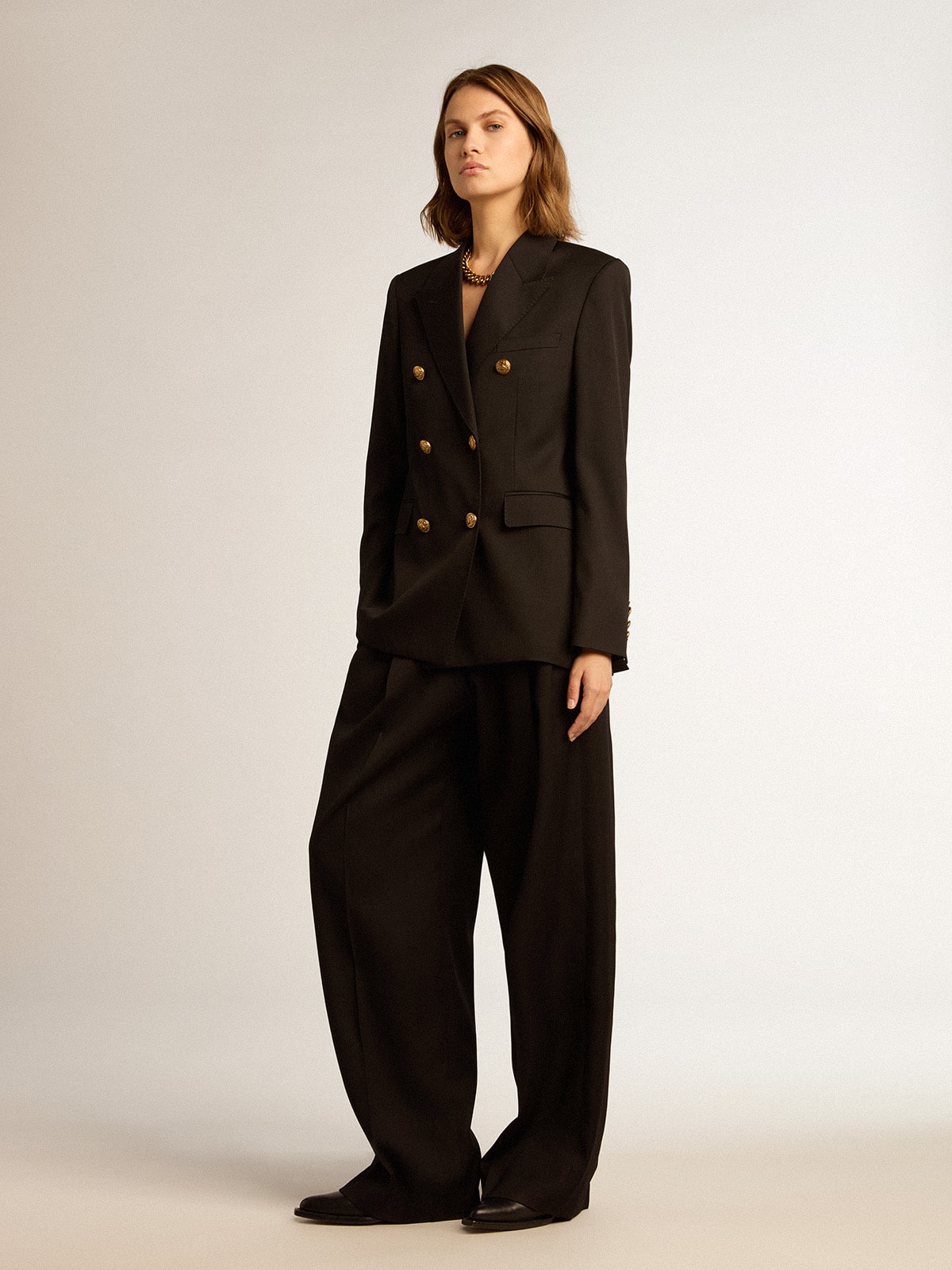 Golden Goose Women’s black wool gabardine pants
