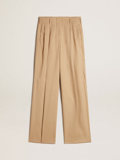 Golden Goose Women’s wool gabardine pants in sand