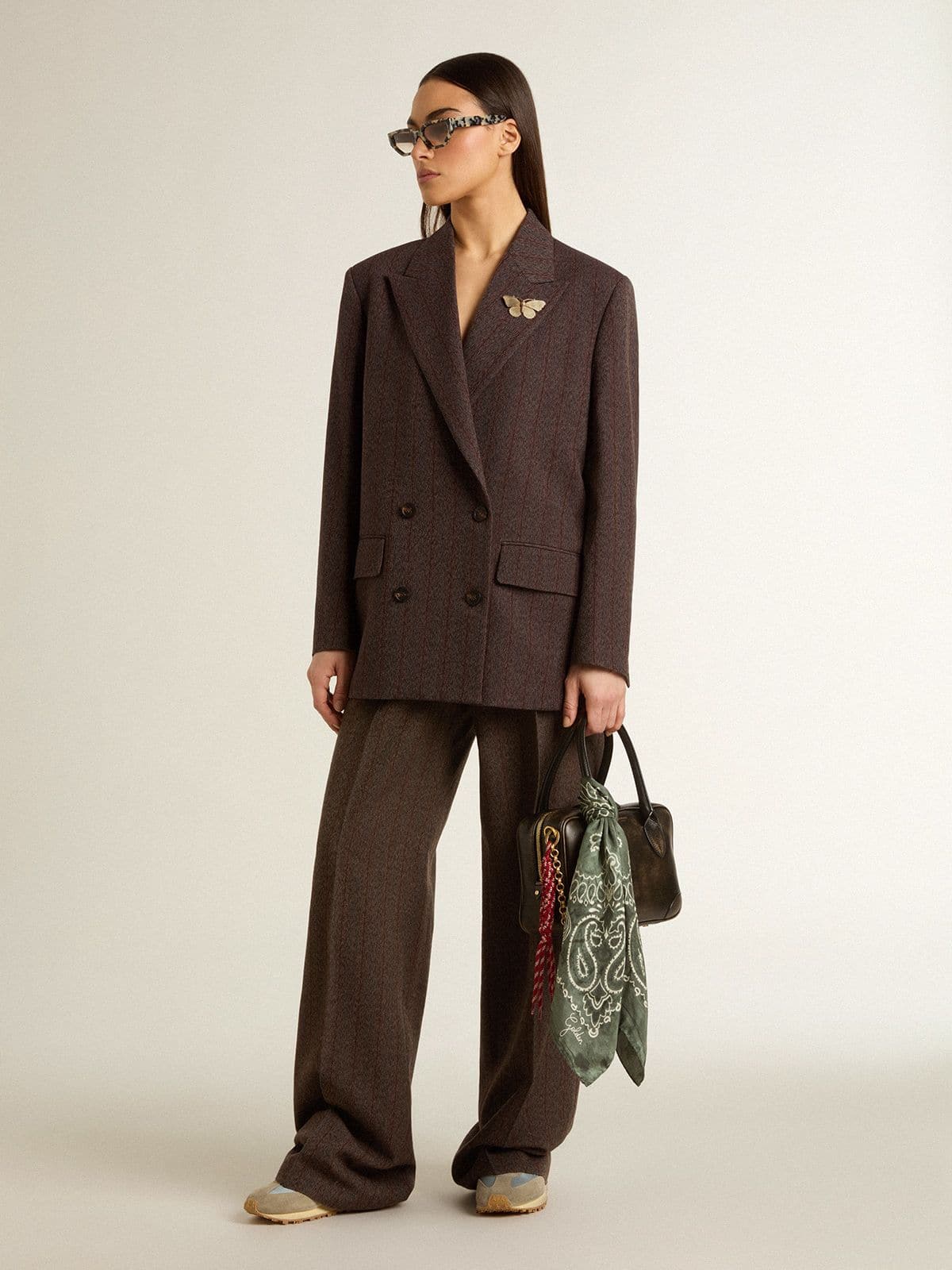 Golden Goose Women's brown virgin wool pants