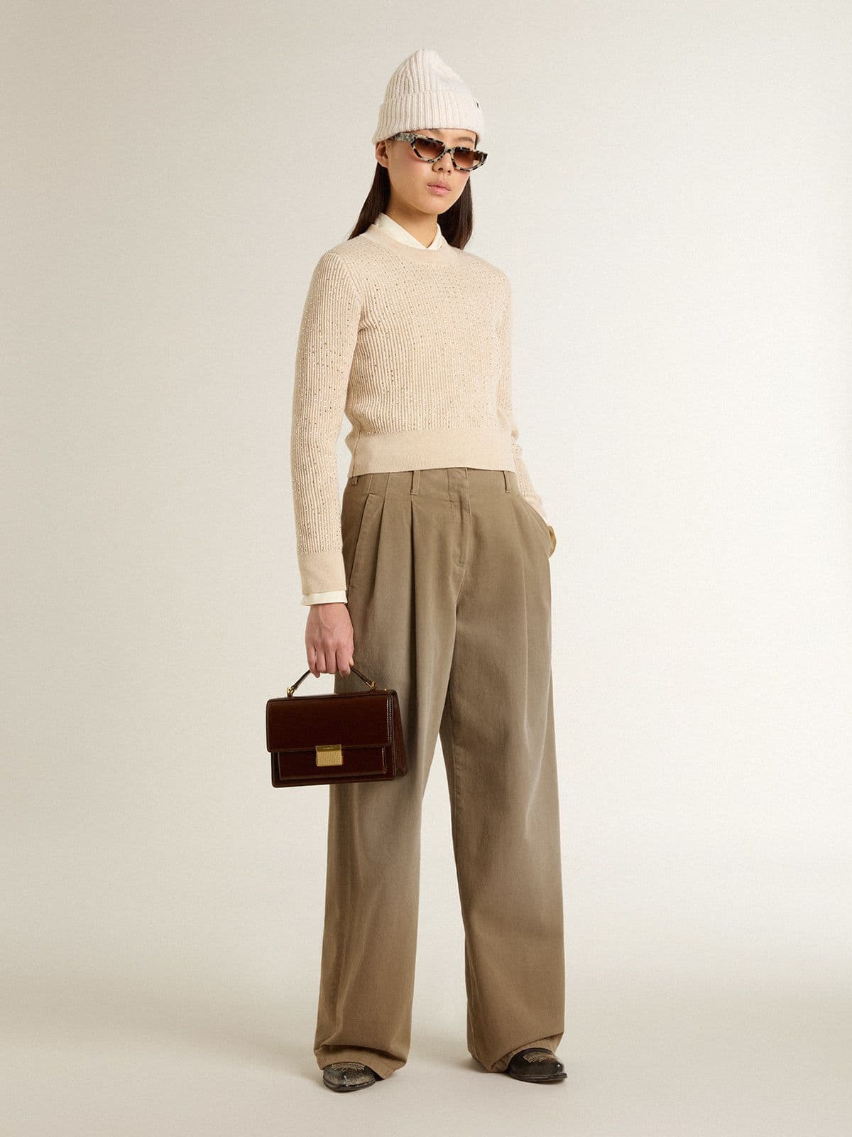 Golden Goose Women's khaki cotton pants