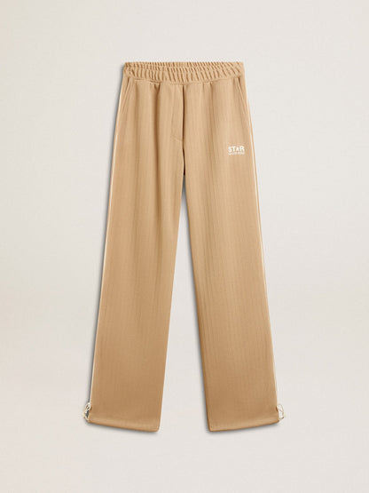 Golden Goose Women’s light beige joggers with white logo