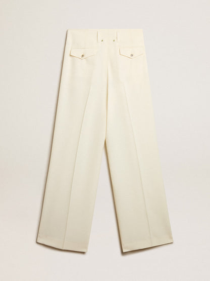 Golden Goose Women's joggers in aged white wool blend