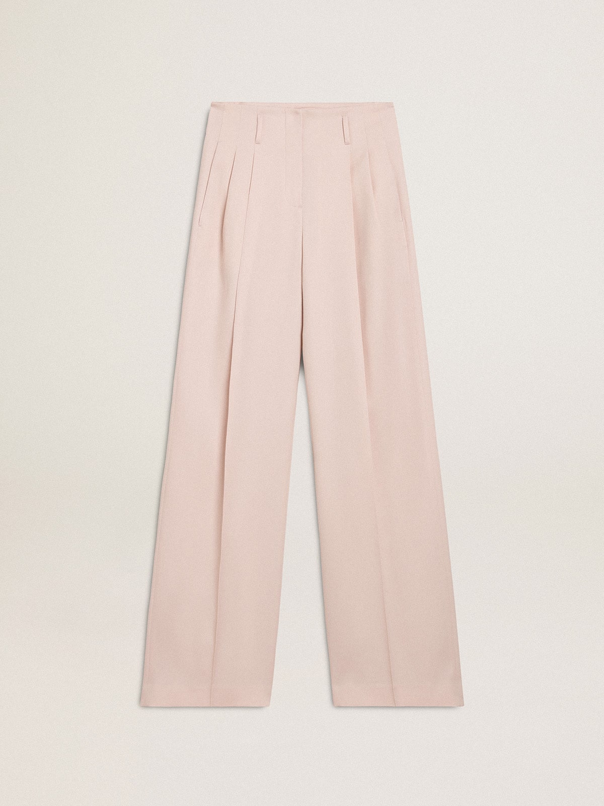 Golden Goose Women's pants in pink tailored wool fabric