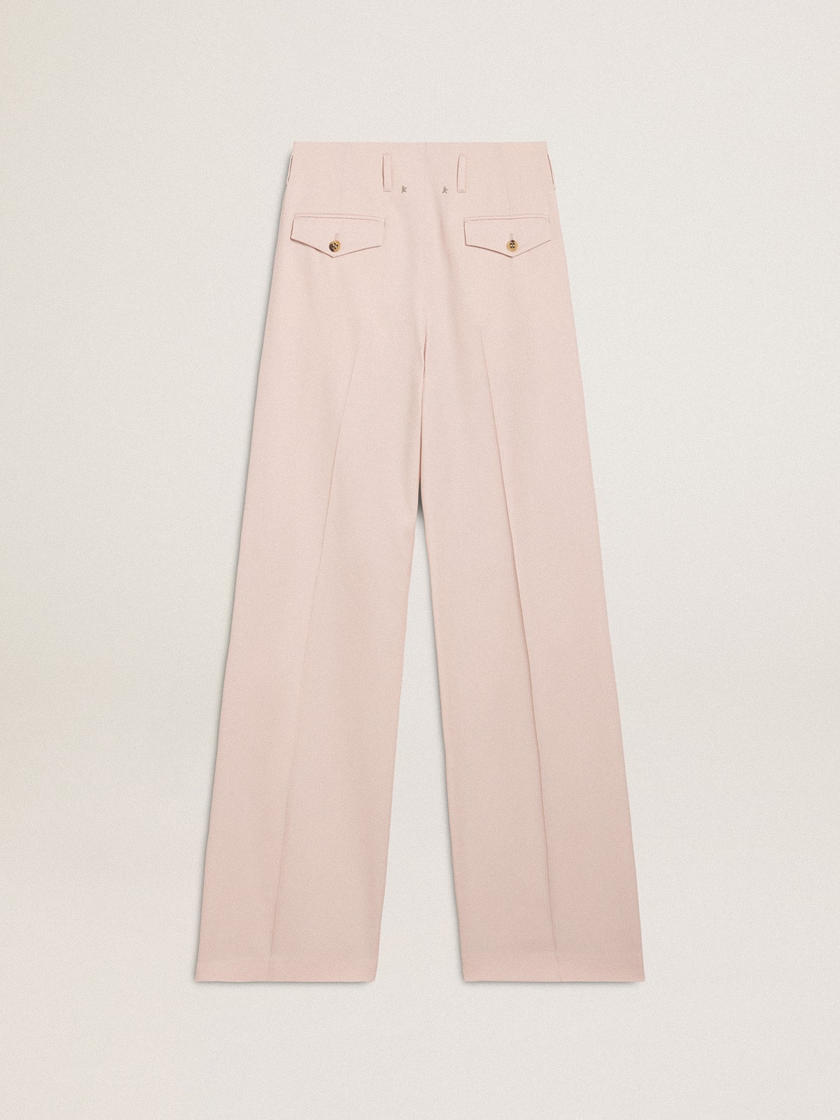 Golden Goose Women's pants in pink tailored wool fabric
