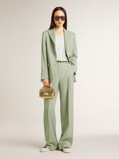 Golden Goose Women's pants in sage-green wool