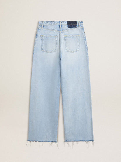 Golden Goose Women’s pants in lived-in effect denim