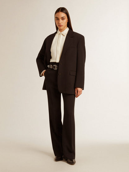 Golden Goose Women’s soft black pants in wool blend