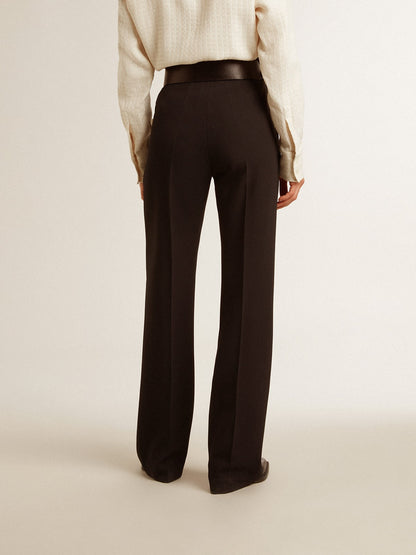 Golden Goose Women’s soft black pants in wool blend