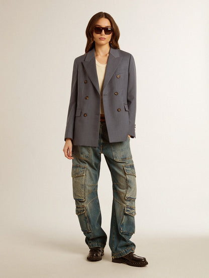 Golden Goose Blue jeans with a distressed finish