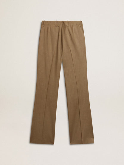 Golden Goose Women's pants in dove-gray tailored wool fabric