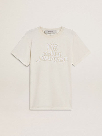 Golden Goose Women's white T-shirt with print on the front