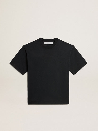 Golden Goose T-shirt in washed black with reverse logo on the back - Jersey Capsule
